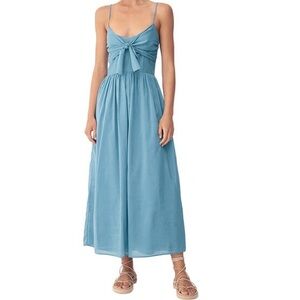 Bird & Knoll Bayou Dress Size Small Tranquil Blue FLAW Wedding Guest Flowy Maxi
